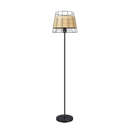 Lámpara de pie Burano Fabrilamp / Abrila forja y ratán, referencia 190641009