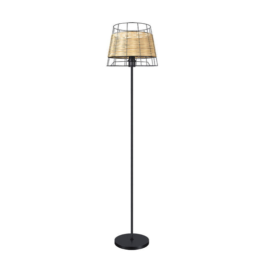 Lámpara de pie Burano Fabrilamp / Abrila forja y ratán, referencia 190641009