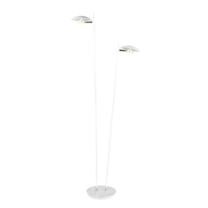 Lámpara de pie Ciudad Del Cabo fabricada en metal color blanco y plata