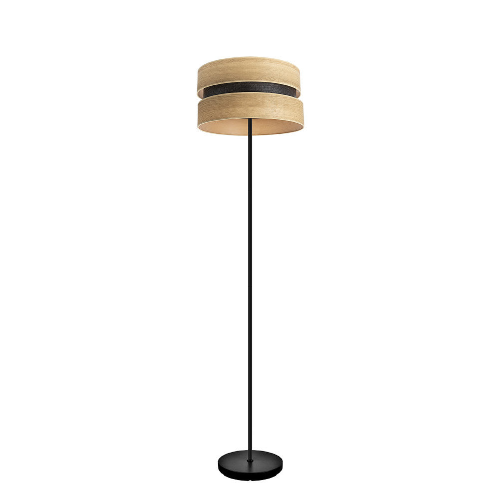 Lámpara de pie Colet Fabrilamp / Abrila textil y madera, ref. 175641085