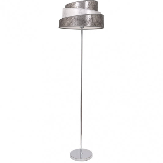 Pie de salón Colonia de Fabrilamp en plata/blanco, diseño moderno y elegante para tu hogar. luzguru.com