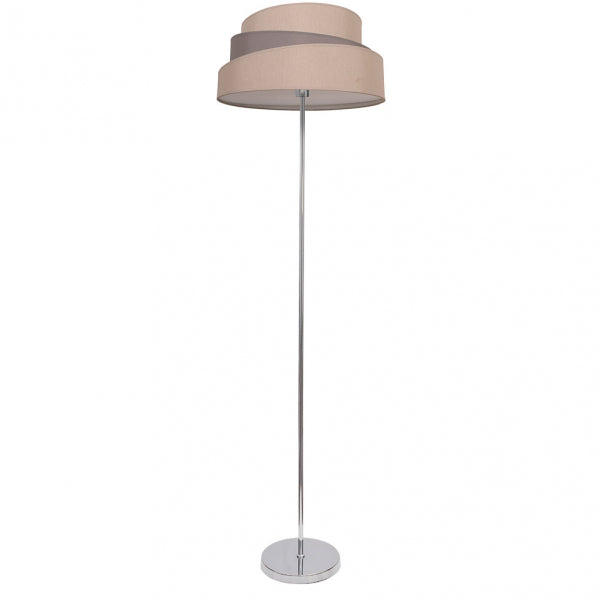 Pie de salón Colonia Gris/Topo de Fabrilamp, diseño moderno y elegante para tu sala. luzguru.com