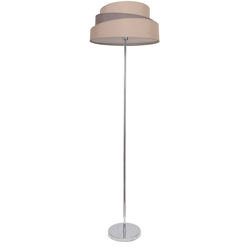 Lámpara de pie Colonia Fabrilamp / Abrila moderna cromo y gris, ref: 023841028
