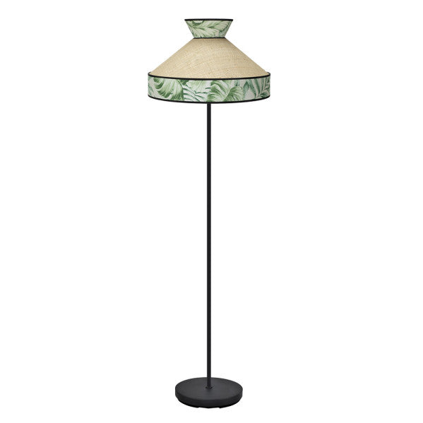 Pie de salón Constantinopla Beis/Verde de Fabrilamp / Abrila - Ref. 248841006 - LUZGURÚ