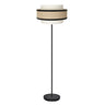 Lámpara de pie Cornalina Fabrilamp / Abrila textil beis y negro, ref. 246941009