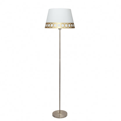 Pie de salón Dalia Blanco/Oro de Fabrilamp, diseño clásico y elegante para tu sala de estar.