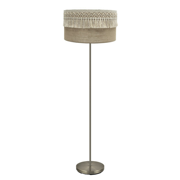 Lámpara de Pie Ekaterina 164 cm Pantalla Saco y Cuero Fabrilamp - vista principal | Fabrilamp / Abrila