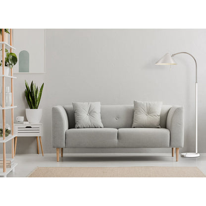 Elegante lámpara de pie blanca ideal para iluminar tu salón con estilo