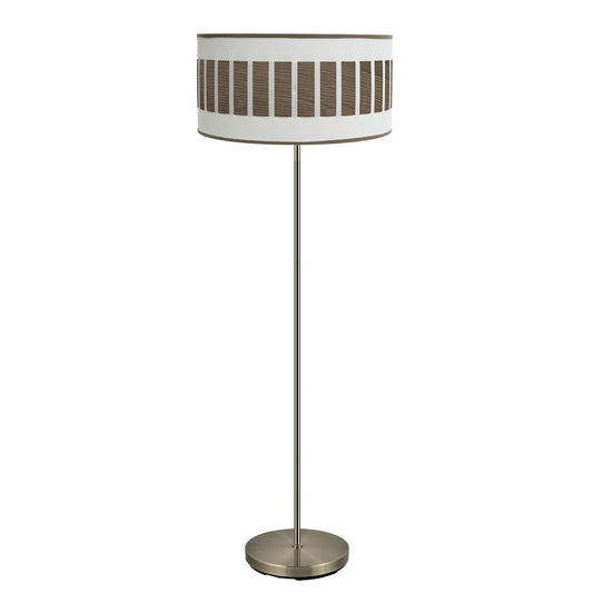Pie de salón Ivanna de Fabrilamp/Abrila, modelo 188441084, en cuero y madera oscura