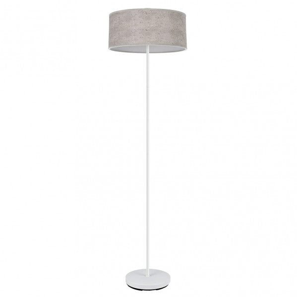 Pie de salón Jerte Blanco/Cemento Gris de Fabrilamp, diseño moderno y elegante para tu sala.