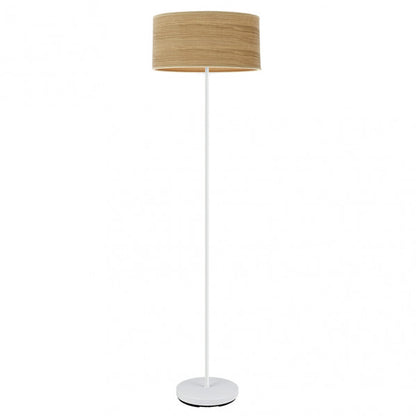 Pie de salón Jerte de Fabrilamp, color blanco/madera clara, diseño moderno y elegante para tu salón.