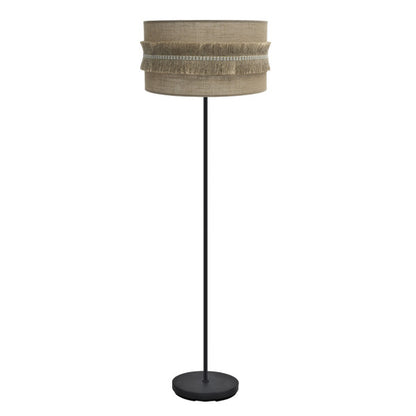 Lámpara de Pie Kala 164 cm con Flecos Negro y Saco Fabrilamp - vista principal | Fabrilamp / Abrila