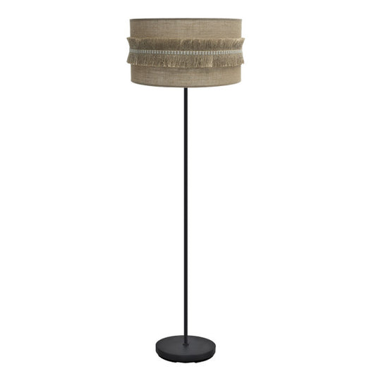 Lámpara de Pie Kala 164 cm con Flecos Negro y Saco Fabrilamp - vista principal | Fabrilamp / Abrila
