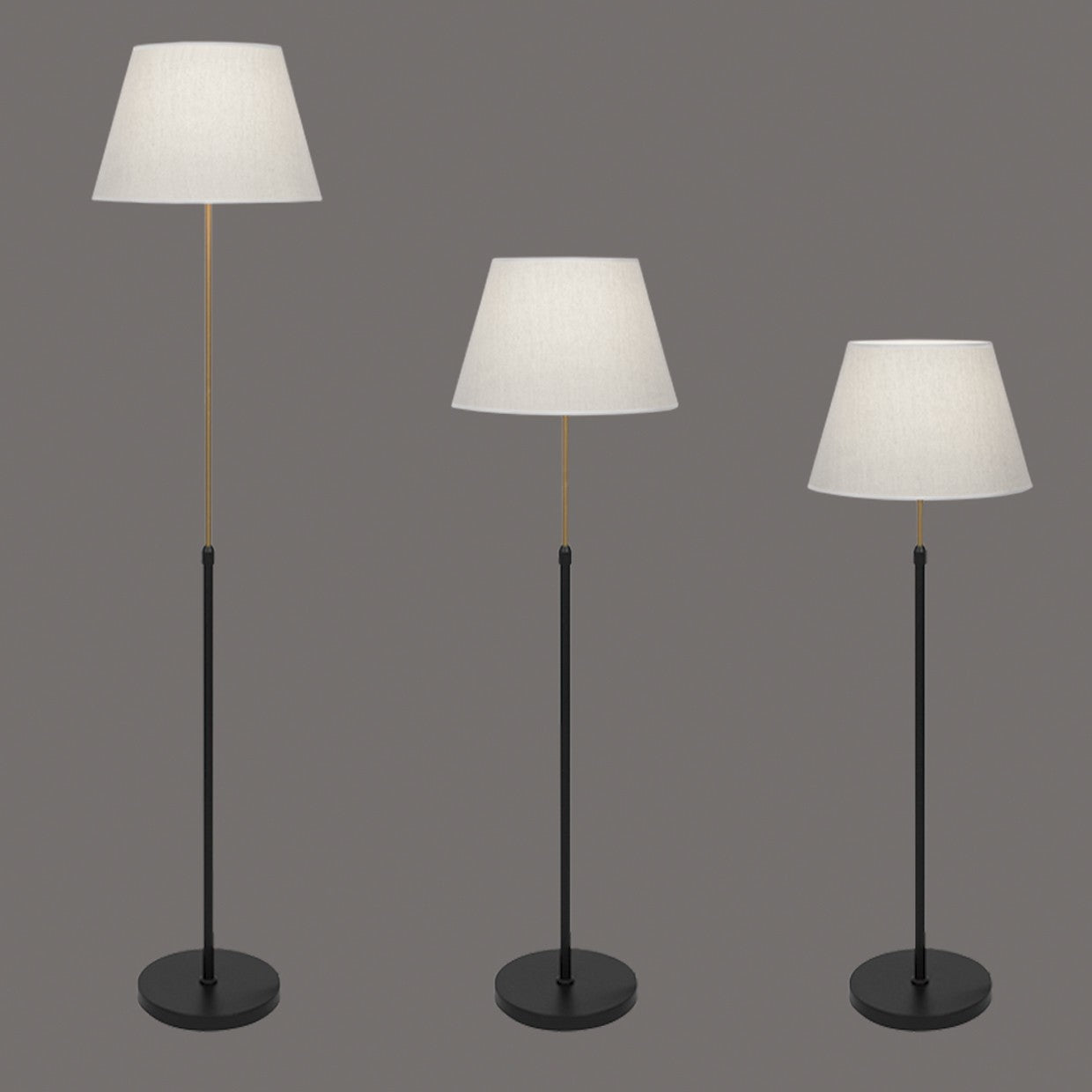 Pie de salón Kendal AJP/Alemar (Ref. 11392): Dimensiones detalladas. Iluminación elegante y moderna para tu hogar.  Base estable y pantalla de tela. #AJP #Alemar #Kendal #PieSalón #Iluminación #DiseñoInterior
