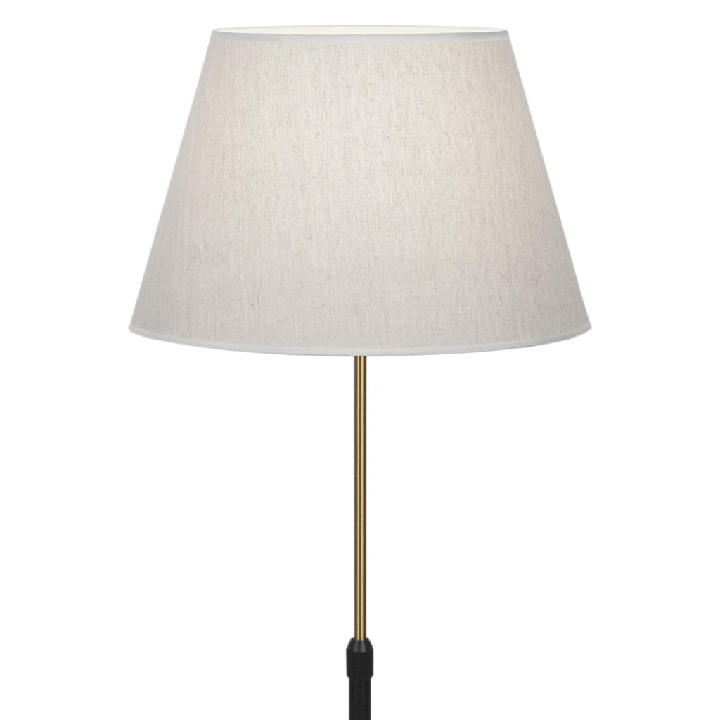 Pie de salón Kendal AJP/Alemar 11392: medidas detalladas. Diseño moderno negro y latón. LuzGuru.
