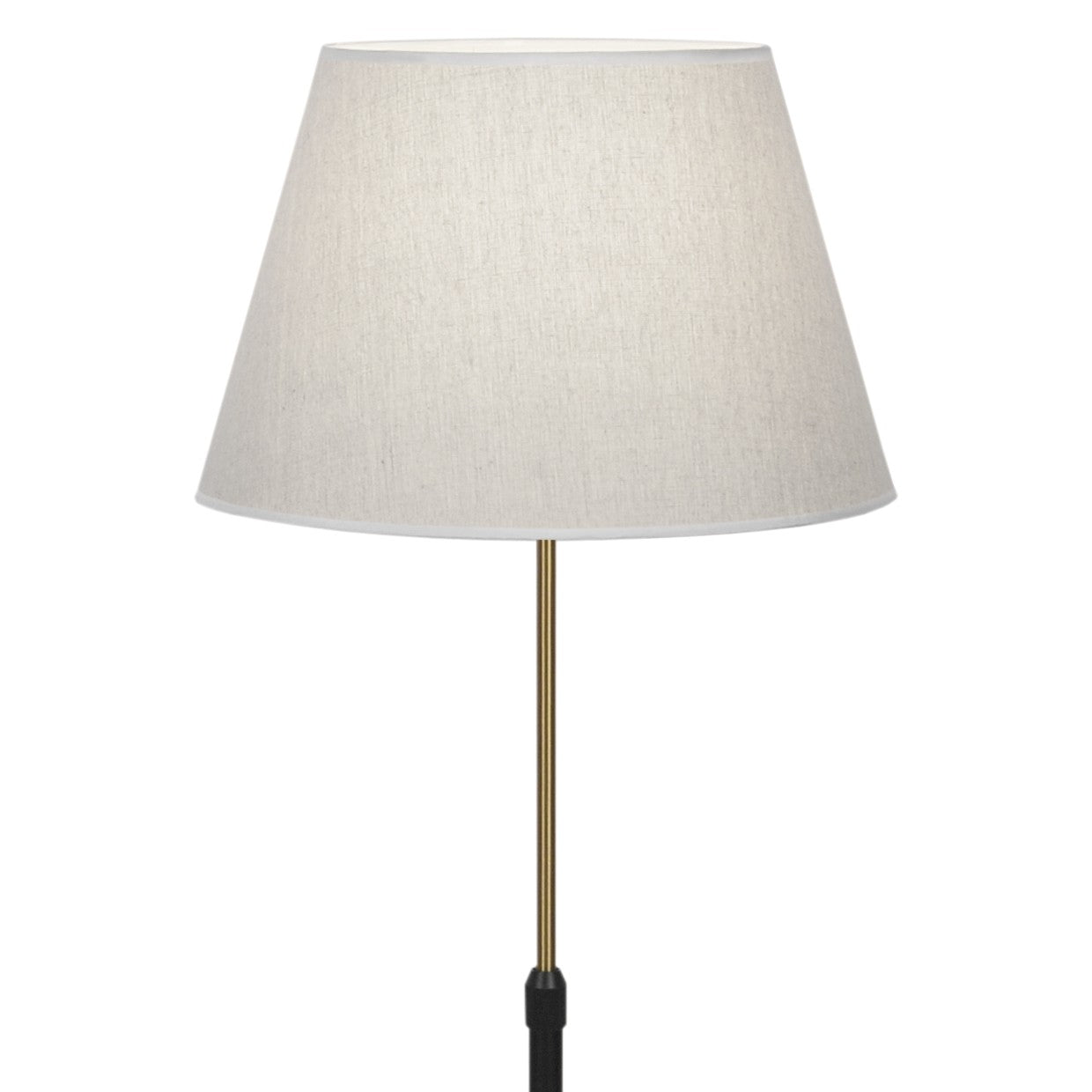 Pie de salón Kendal AJP/Alemar 11392: medidas detalladas. Diseño moderno negro y latón. LuzGuru.
