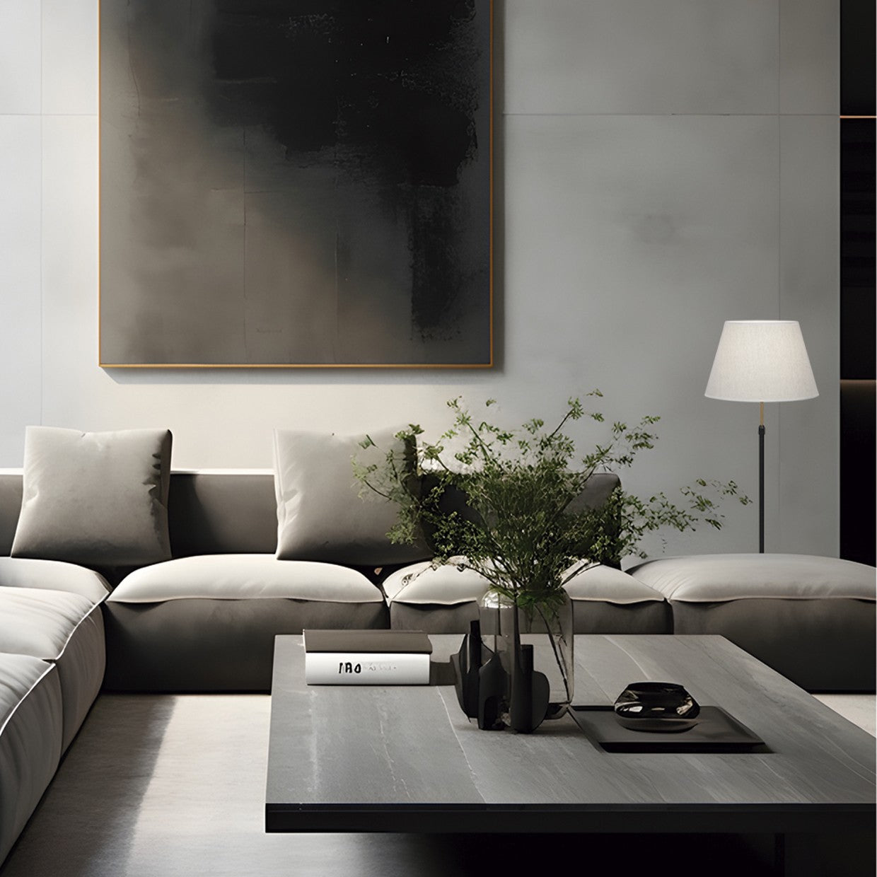 Pie de salón Kendal AJP/Alemar (Ref. 11392): medidas detalladas. Iluminación moderna para salón.
