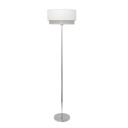 Pie de salón Kenya Blanco/Gris de Fabrilamp, diseño moderno y elegante para tu hogar. luzguru.com