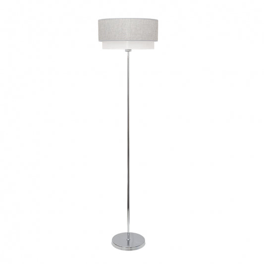 Pie de salón Kenya Gris/Blanco, diseño moderno y elegante de Fabrilamp para iluminar tu sala.