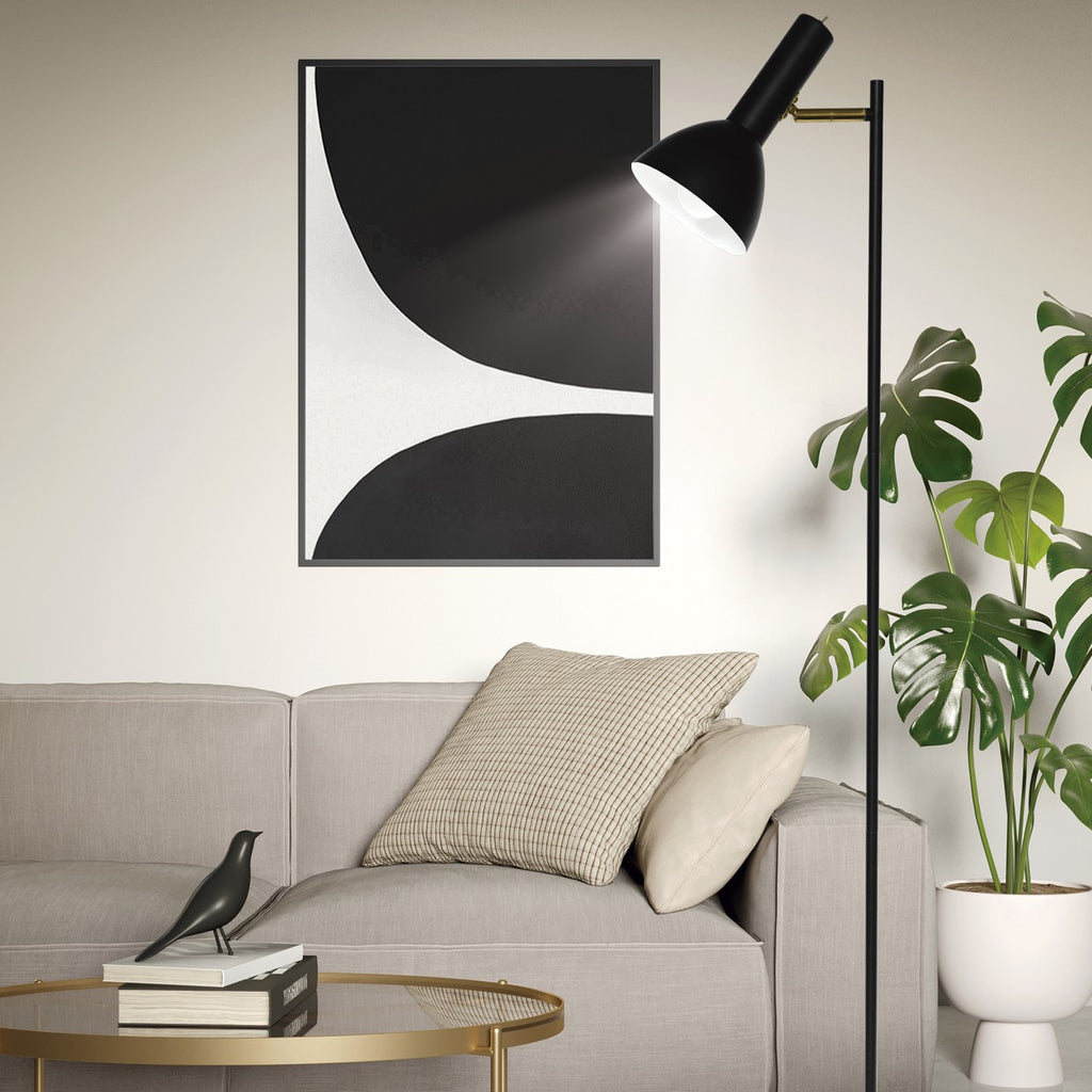 Medidas Pie de Salón Lumiere Negro AJP/Alemar Ref. 11165 - luzguru.com
