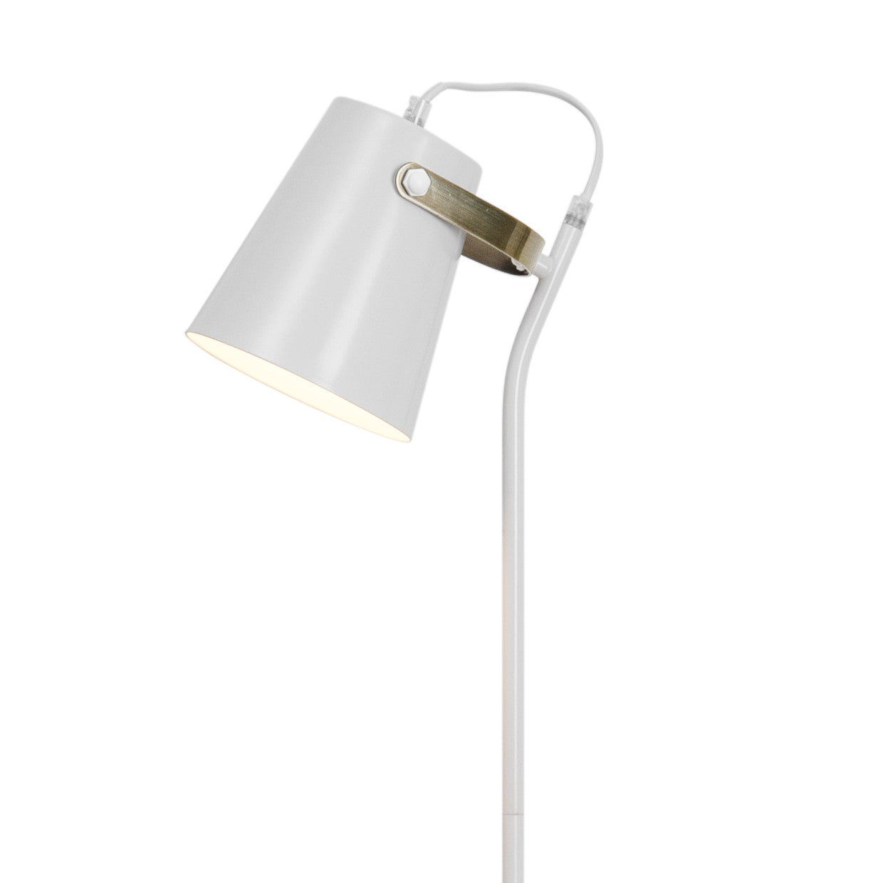 Pie de salón Lupen Blanco AJP/Alemar (Ref. 10937): Dimensiones detalladas. Diseño moderno y elegante para tu hogar.  Compra ahora en luzguru.com
