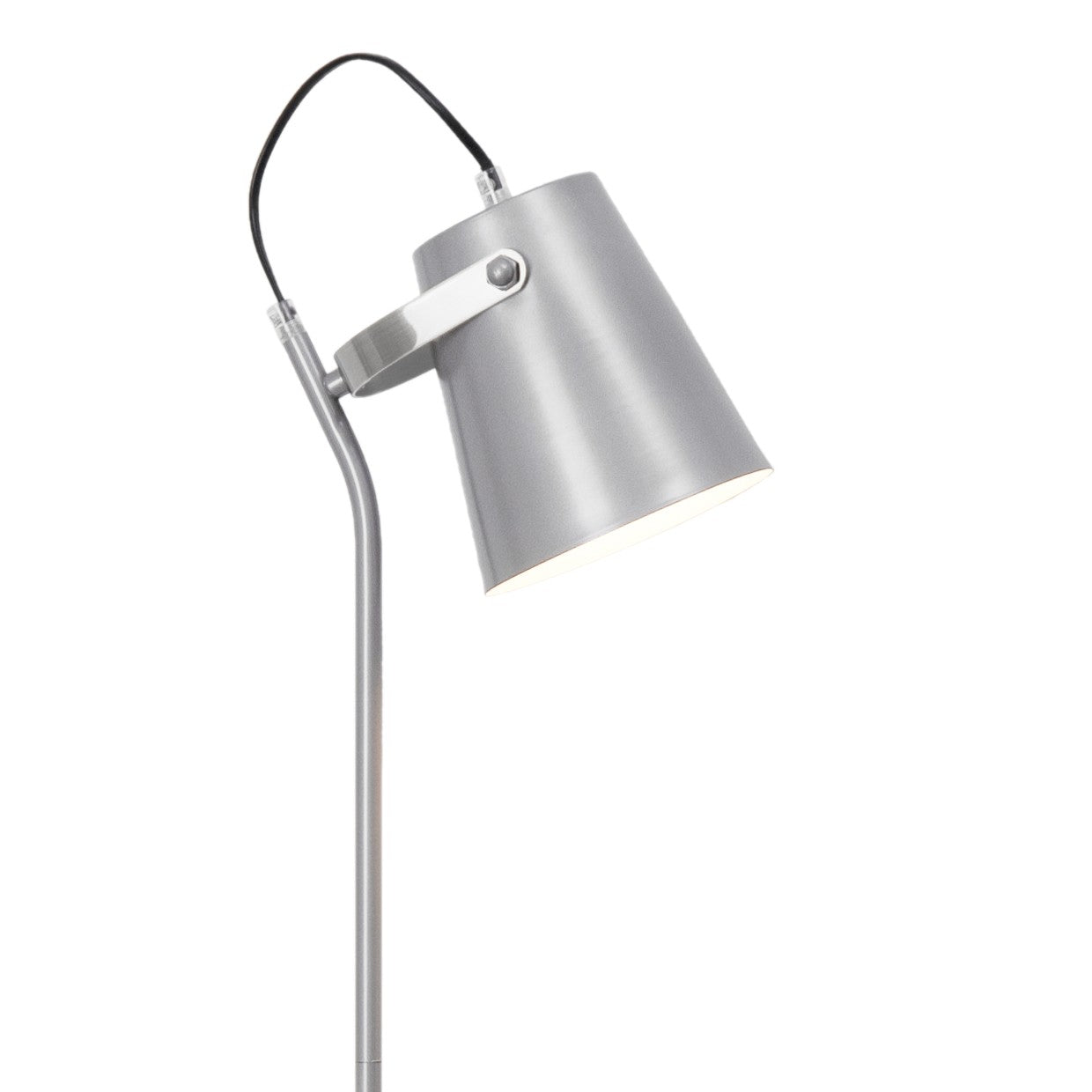 Pie de salón Lupen Plata AJP/Alemar (Ref. 10938): Dimensiones detalladas. Ilumina tu hogar con estilo y modernidad.  LuzGuru.

