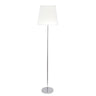 Lámpara de pie Maldivas Fabrilamp / Abrila clásica cromo y blanca, ref. 110641020