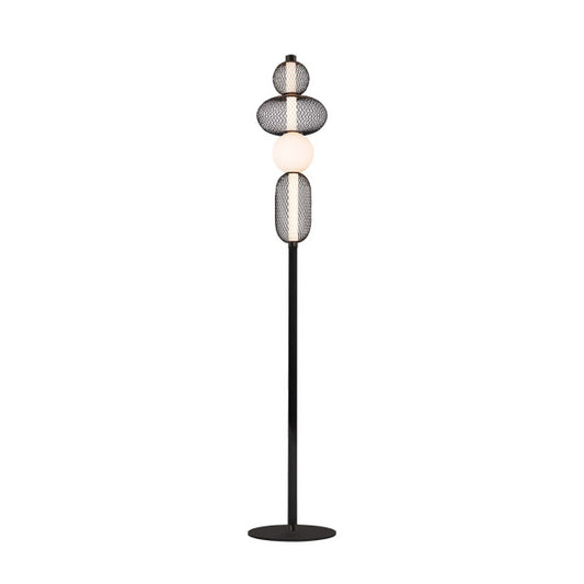 Lámpara de Pie de Salón Mimosa 155 cm LED Negro Fabrilamp - vista principal | Fabrilamp / Abrila