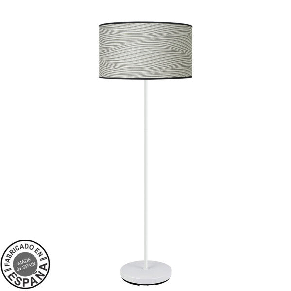 Pie de salón Moda de Fabrilamp, color blanco/surco gris, modelo 212441041, en luzguru.com