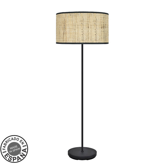 Lámpara de pie MODA Fabrilamp / Abrila con cañizo oscuro, ref. 212441079