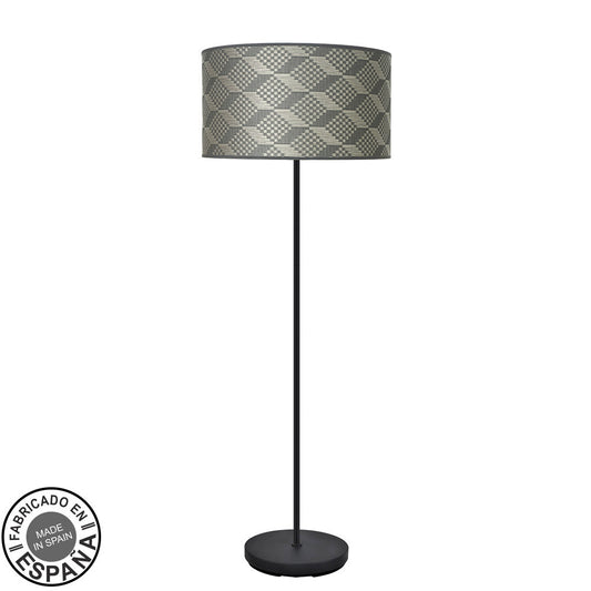 Lámpara de pie MODA Fabrilamp / Abrila diseño textil gris, referencia 212441119