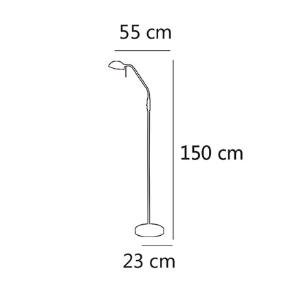 Pie de salón AJP/Alemar MODOS (Ref. 10602): Dimensiones detalladas. Elegancia y funcionalidad en cuero, envío rápido y garantía LuzGuru.
