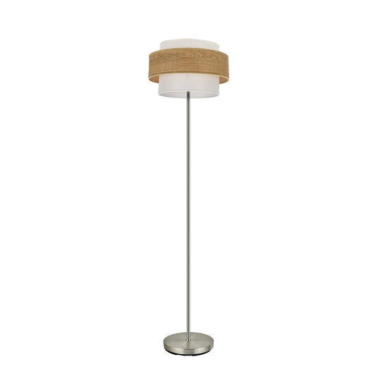 Lámpara de pie Myriam Fabrilamp / Abrila madera clara, diseño moderno y natural