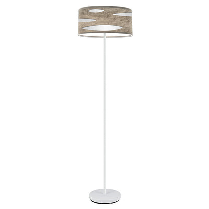 Lámpara de Pie Odra Fabrilamp / Abrila moderna blanco y madera, referencia 177141083