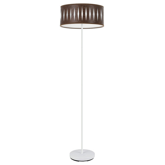 Lámpara de pie Piron Fabrilamp / Abrila textil blanco y óxido, referencia 177241017