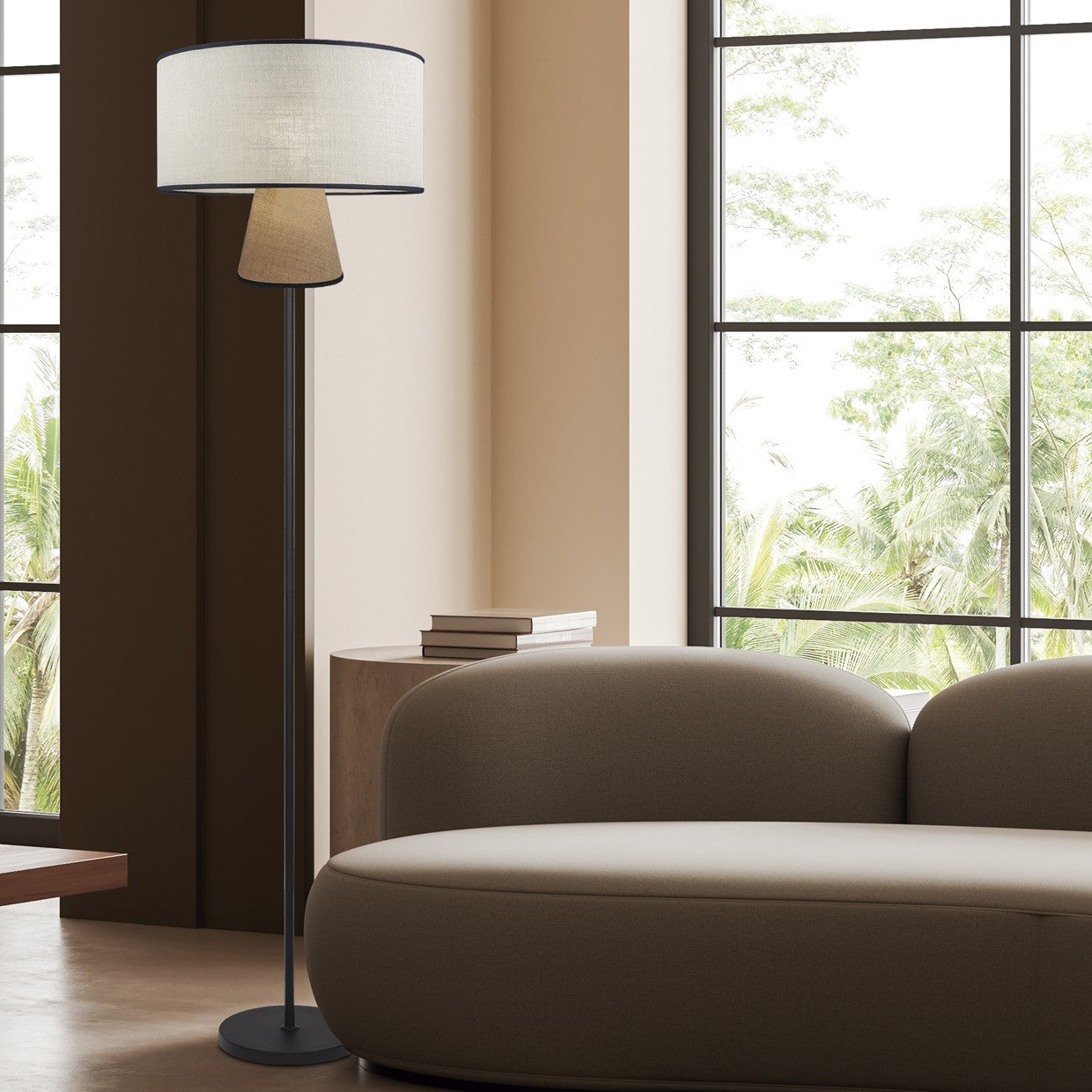 Medidas Pie de Salón Selma Beige/Tostado AJP/Alemar Ref. 11196 - LuzGuru
