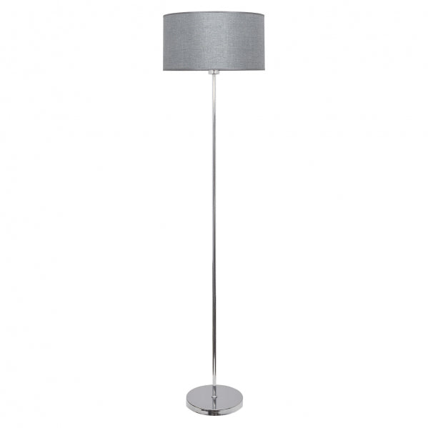 Pie de salón Serie Axel Plata, diseño moderno y elegante de Fabrilamp, disponible en luzguru.com