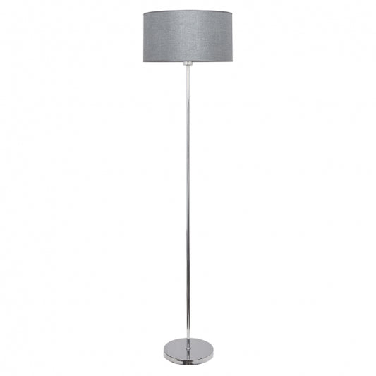 Pie de salón Serie Axel Plata, diseño moderno y elegante de Fabrilamp, disponible en luzguru.com