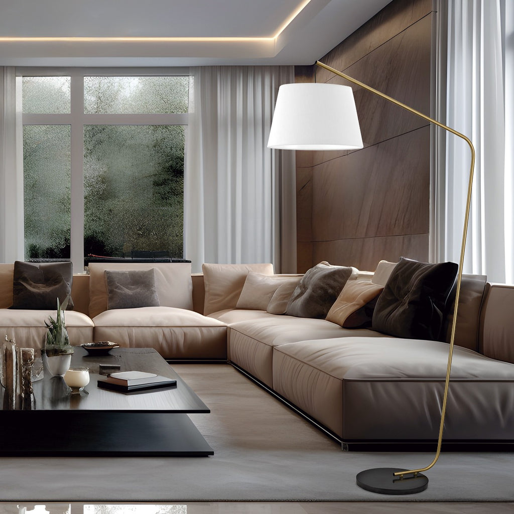 Medidas Pie Salón Talbot Latón/Blanco AJP Alemar Ref. 11609 - LuzGuru
