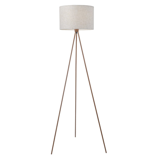 Pie de Salón Tivoli 148 cm Acabado Madera y Pantalla de Lino Alemar - vista principal | AJP / Alemar