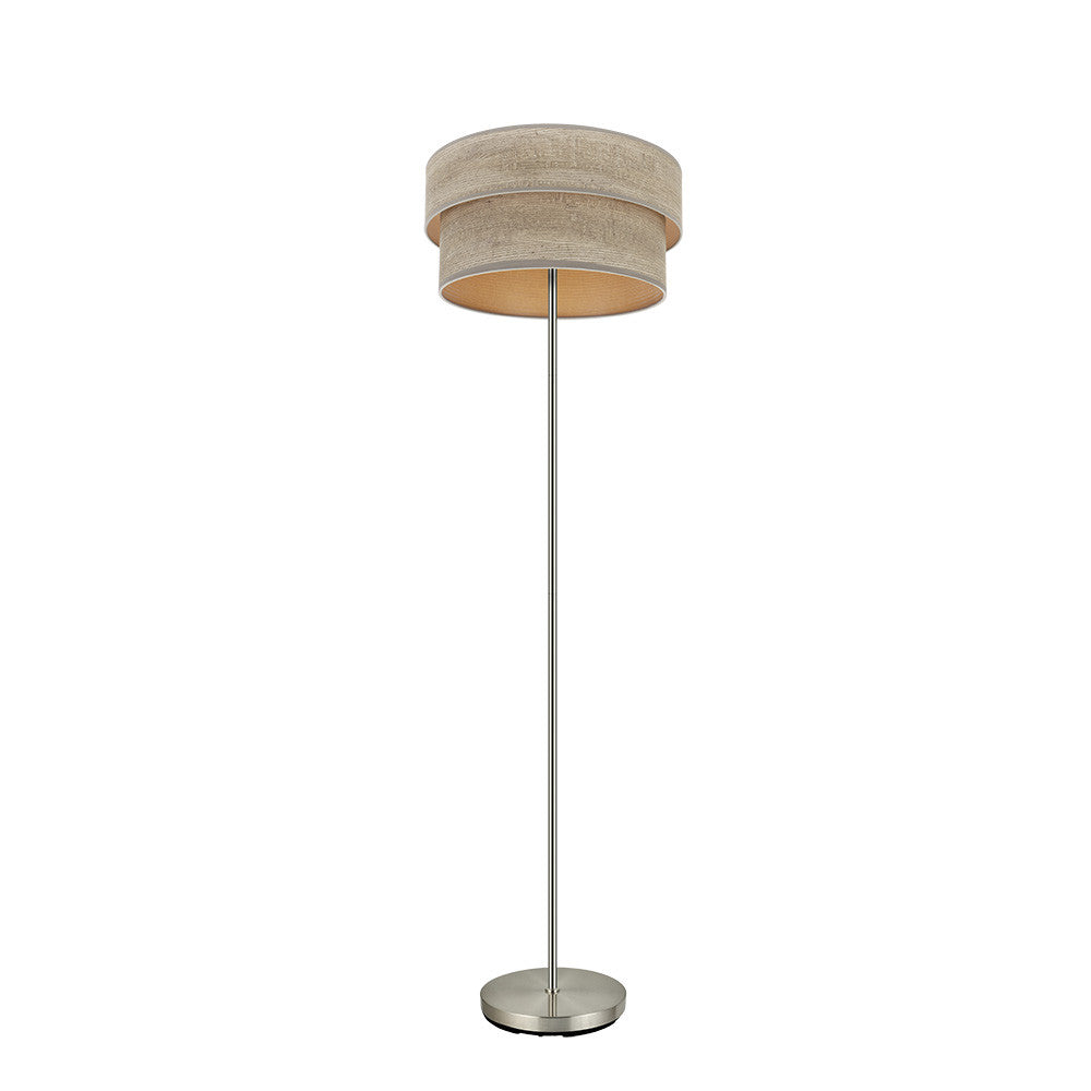 Lámpara de pie Smile Fabrilamp / Abrila madera gris, Ref. 175341083