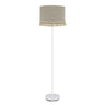 Pie de Salón Vera Blanco/Beis Fabrilamp - Lámpara de pie moderna para salón y dormitorio