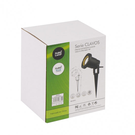 Pincho de Exterior Clavos 16,2 cm Negro IP65 GU10 Fabrilamp - imagen 2 | Fabrilamp / Abrila