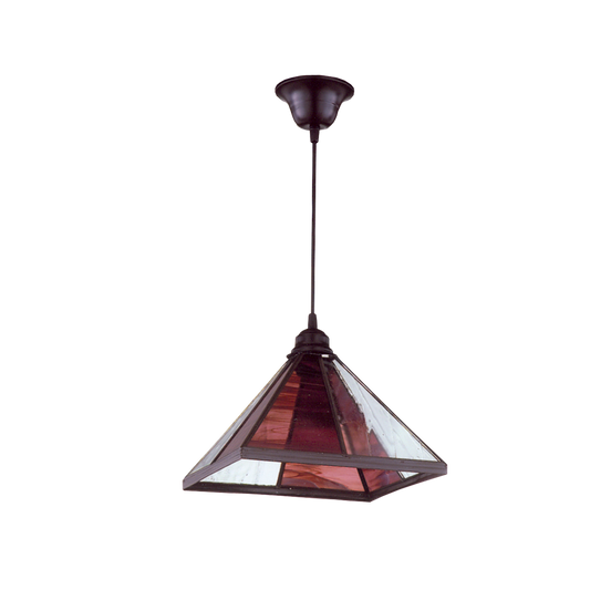 Colgante Rústico Piramide Rojo – vista principal · Ref. 1.975-VIOLETA