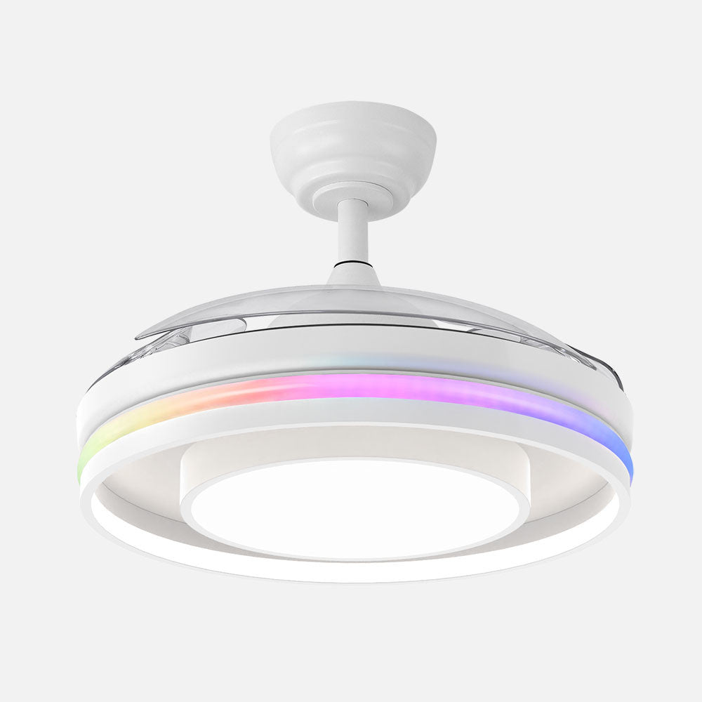 Ventilador de Techo Pitufo 107 cm Aspas Retráctiles LED RGB Fabrilamp - imagen 4 | Fabrilamp / Abrila · Ref. 242891368
