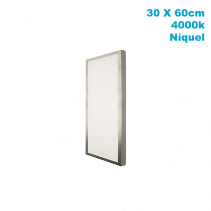 Panel LED Plano Níquel 36W de Fabrilamp, vista frontal.