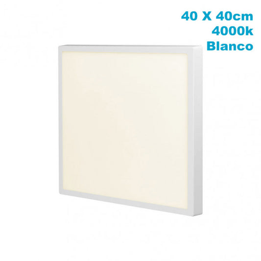 Panel LED Plano Blanco 36W 4000K de Fabrilamp, vista frontal.