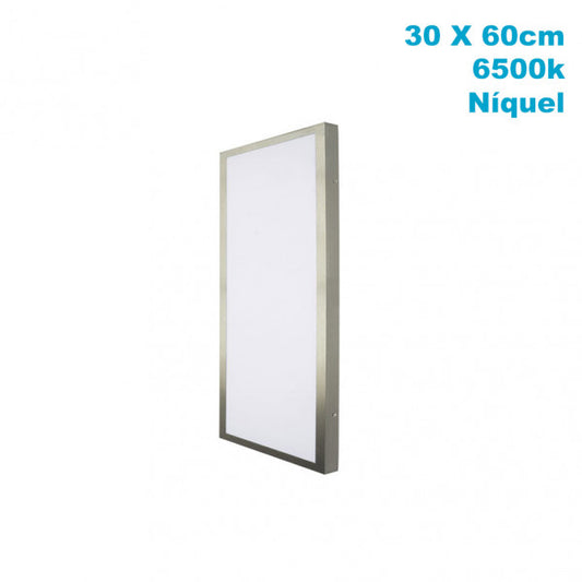 Panel LED Plano Níquel 36W 6500K - Vista frontal