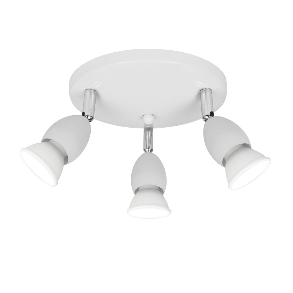 Plafón 3L Bala Blanco 3x40W GU-10 AJP / Alemar - luzguru.com