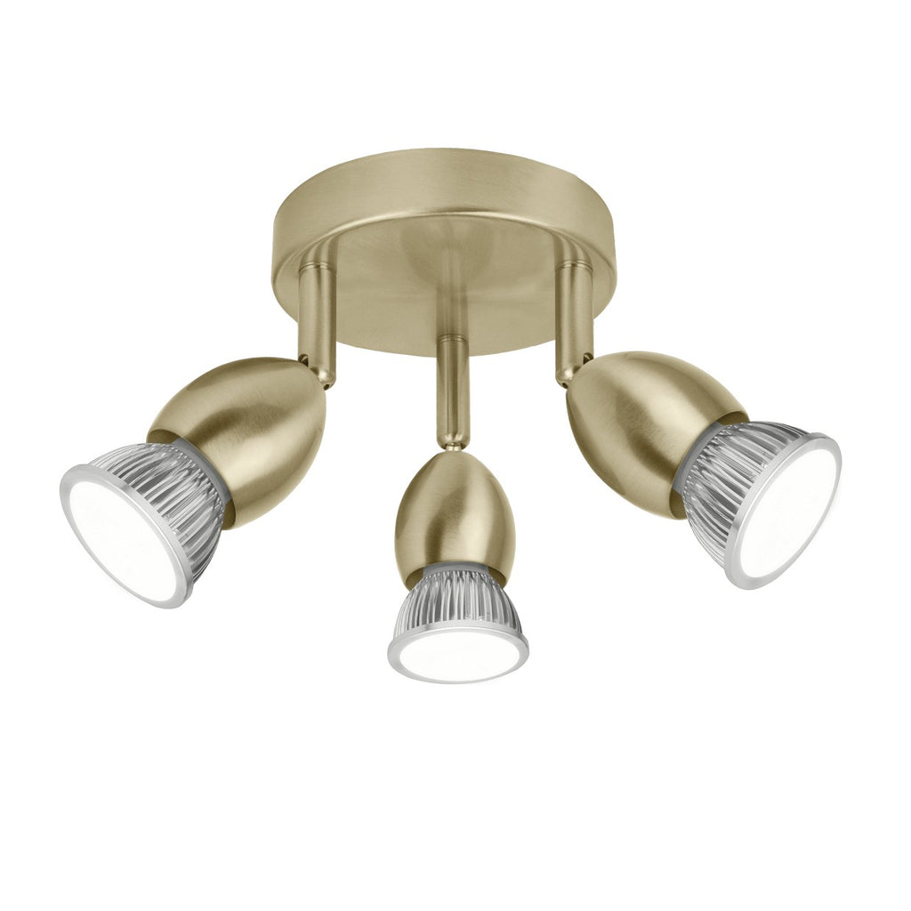 Plafón 3L Bala Cuero 3 x 40W GU-10 AJP / Alemar - luzguru.com